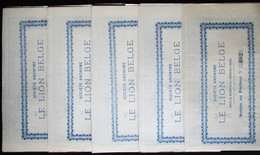 9 ACTIONS * LE LION BELGE 1872 SERVICE DE NAVIGATION DE L'INTERIEUR A ANVERS - RARE ET IMPECCABLE - 1re émission De 1000 - Transport