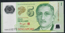 SINGAPORE P47e 5 DOLLARS ND (issued 2015 ? ? ) #5BR  1 Diamond /Back         AXF - Singapore