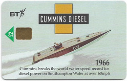 UK - BT (Chip) - PRO279 - BCP-065 - Cummins Engines 1966, Diesel, 2£, 2.000ex, Mint - BT Promozionali