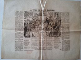 Affiche Feuille Volante  Baptême Du Prince Impérial  (  1856 ) - Afiches