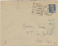 LETTRE OBLITERATION DAGUIN " VILLARD DE LANS -LE PARADIS DES ENFANTS - ANNEE 1947 - Mechanical Postmarks (Other)