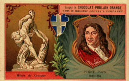 Chromo Gaufré  //  Chocolat Poulain  //  Les Sculpteurs Célèbres /Puget Pierre - Poulain