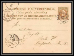 3520/ Nederland Indie Entier Stationery Carte Postale (postcard) 1886 Pour Berlin Allemagne (germany) - India Holandeses