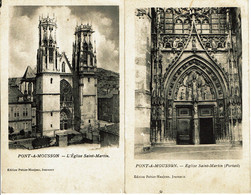 54 - PONT A MOUSSON - 2 Cartes Postales Eglise Saint Martin - Pont A Mousson