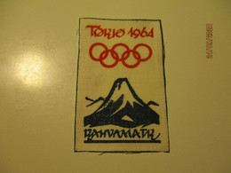 1964 TOKYO JAPAN OLYMPIC GAMES EMBLEM ESTONIA , FABRICKS  , 0 - Habillement, Souvenirs & Autres