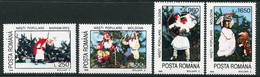 ROMANIA 1996 Traditional Masks MNH / **.  Michel 5155-58 - Unused Stamps