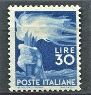 REPUBBLICA 1946 DEMOCRATICA 30 LIRE ** MNH LUSSO F.TO SORANI E DIENA - 1961-70:  Nuovi