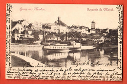 ZBB-11 Gruss Aus Murten Souvenir De Morat, Le Port Bâteau. Cachet CLhézard 1921 - Murten