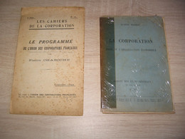 2 Docs Sur Les Corporations (Mathon) Et Cahiers (Chaboche) (Union Des Corporations Fr Ex Action Française) 1923 Et 27 - Historische Dokumente