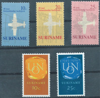 Suriname,1970 The 25th Anniversary Of United Nations + The "The 40th Anniversary Of Inland Airmail Flights"-MNH - Surinam