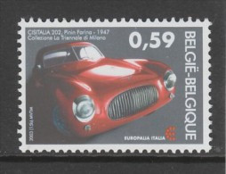 TIMBRE NEUF DE BELGIQUE - AUTOMOBILE CRISTALIA 202, PININ FARINA, 1947 N° Y&T 3195 - Coches
