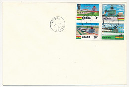 GHANA - 4 Valeurs "Kotoka International Airport" Sur Enveloppe Non Adressée - 17 /4 / 1960 - Ghana (1957-...)