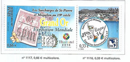 Saint - Pierre Et Miquelon 2014      Cat Yt N° 1116  Et 1117  N** MNH - Neufs