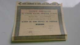 Immobilière Du Centre Social Maritime D'oran (1952) Algérie - Other & Unclassified