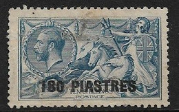 BRITISH LEVANT 1921 180pi On 10s SG 50 TOP VALUE OF THE SET FINE USED Cat £40 - Britisch-Levant