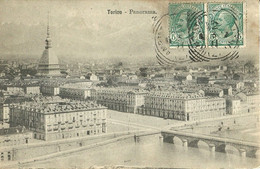 9297" TORINO-PANORAMA " - FOTO ORIGINALE-CARTOLINA SPEDITA 1911 - Panoramische Zichten, Meerdere Zichten