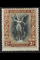 1920-21 2s Black & Brown Victory WATERMARK CROWN TO LEFT OF CA Variety, SG 210w, Fine Mint, Fresh. For More Images, Plea - Barbados (...-1966)