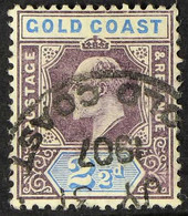 1904-06 2½d Dull Purple & Ultramarine KEVII, SG 52, Very Fine Used With Fully Dated Cds Cancel, Fresh. For More Images,  - Costa De Oro (...-1957)