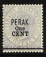 PERAK 1891 "One CENT" On 6c Lilac, SG 45, Very Fine Mint. For More Images, Please Visit Http://www.sandafayre.com/itemde - Otros & Sin Clasificación