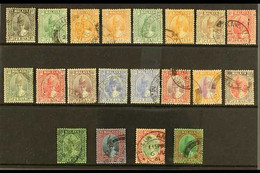 PERAK 1903 Sultan Iskandar "full Face" Set Complete, SG 103/21 Very Fine Used. (19 Stamps) For More Images, Please Visit - Otros & Sin Clasificación