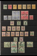 SELANGOR 1891-1949 USED EX DEALERS STOCK Presented On Stock Book Pages Cut From An Album. We See The 1891 Tiger Set With - Otros & Sin Clasificación