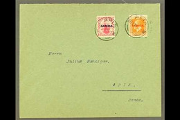 1919 1d & 1½d SG 116, 136, 2½d Rate On Plain Cover, Posted Locally, Apia 27.02.19 Postmarks. For More Images, Please Vis - Samoa