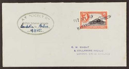 1955 (12 Sept) Cover To London Bearing KGVI 2s Definitive Tied By Small "BARAKOMA AIRFIELD" Handstamp And Straight Line  - Islas Salomón (...-1978)