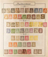 1854-1945 ATTRACTIVE COLLECTION On Pages, Mint & Used, Includes 1854-62 10r Unused, 1862-81 Sitting Helvetia Set To 60c  - Otros & Sin Clasificación
