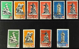 1940 Pro Patria / National Fete Complete Set Both Perf And IMPERF (Zumstein 3/11 Including 5c, Scott B100/B104 Including - Otros & Sin Clasificación