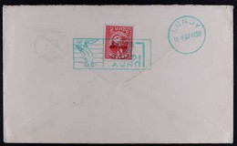 LUNDY ISLAND 1939 (12th Nov)  cover Bearing Lundy 10th Anniversary ½p On Envelope Tab Tied By Fa Cancel In Turquoise, Pl - Otros & Sin Clasificación
