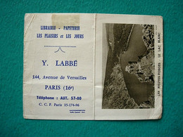 Petit Calendrier 1963 - Librairie Papeterie Labbé - Paris - Les Hautes Vosges - Le Lac Blanc - Petit Format : 1961-70