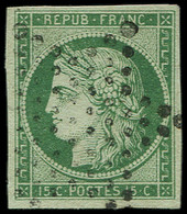 EMISSION DE 1849 - 2b   15c. Vert Foncé, Obl. ETOILE, TB/TTB - 1849-1850 Cérès