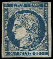 * EMISSION DE 1849 - 4a   25c. Bleu Foncé, TB. C - 1849-1850 Cérès