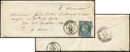 Let EMISSION DE 1849 - 4    25c. Bleu Obl. PC 3537 S. LAC, Càd T15 VERSAILLES 13/4/52, Arr. CORPS EXPEDDTIONNAIRE D'ITAL - 1849-1876: Période Classique