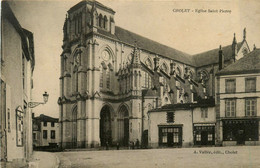 Cholet * Rue Et Place De L' église St Pierrre * Pharmacie * Café Hulin - Cholet