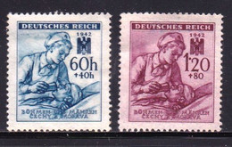 BOEHMEN & MAEHREN, 1942, Used Stamps, Red Cross  , Michel Nr. 111-112 ,Scannr. 13450 , - Ungebraucht