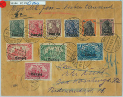 94189 -  DANZIG - POSTAL HISTORY - All OVERPRINTED STAMPS On COVER  1920 - Occupations