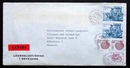 Iceland 1983 Cover EXPRES To Denmark  ( Lot 5864 ) - Briefe U. Dokumente