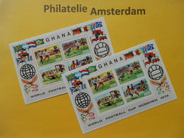 Ghana 1974, WORLD CUP WEST GERMANY / FOOTBALL SOCCER FUSSBALL FUTBOL CALCIO: Mi 568-71, Bl. 57 A+ B, ** - 1974 – Alemania Occidental