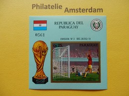 Paraguay 1973, WORLD CUP WEST GERMANY / FOOTBALL SOCCER FUSSBALL FUTBOL CALCIO: Mi 2475, Bl. 207, ** - 1974 – Alemania Occidental