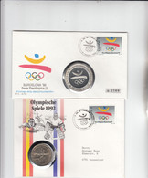 Spanien 2 Numisbrief Zu Olympia 1992 - Andere & Zonder Classificatie
