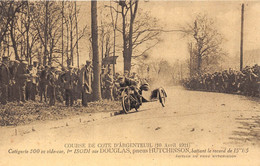 95-ARGENTEUIL- COURSE DE COTE D'ARGENTEUIL 10 AVRIL 1921- CATEGORIE 500 1er ISODI SUR DOUGLAS , PNEUS HUTCHISON ... - Argenteuil