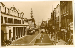 ENGLAND ESSEX COLCHESTER  HIGH ST DOUBLE DECKER BUS ROAD TRANSPORT RP - Colchester