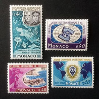MONACO - Exploration Méditerranée, Travail, Télévision, Jeune Chambre Internationale -Y&T N° 805-808 - 1969 - Neufs