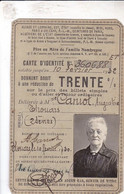 CARTE IDENTITE SNCF / 1930 / MERE DE FAMILLE NOMBREUSE / THOUARDS / AUGUSTINE CARNOT - Europa