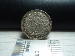 10 Cents Netherlands 1941 - Silver - Argent. Reine Wilhelmina - 10 Cent
