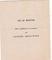 AVIS DE MUTATION SERVICE TRAVAIL OBLIGATOIRE / 3 FEUILLETS / AFFECTATION SANS DELAI - Documenti