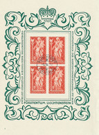 ZLieBO397 - LIECHTENSTEIN 1965 - Le BLOC-TIMBRES  Avec Empreinte 'PREMIER JOUR'  Madonna Lignea Del 1700 Di Schellenberg - Franking Machines (EMA)