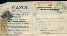 Doc. De BRUXELLES - 16 A - BRUSSEL  Du 22/04/1938 Avec Poortman N° 432  En Rec. (E ) - Landelijks Post