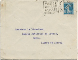 LETTRE OBLITERATION DAGUIN " VISITEZ DINARD LA PLAGE DES ELEGANTES - 1928 - Sellado Mecánica (Otros)